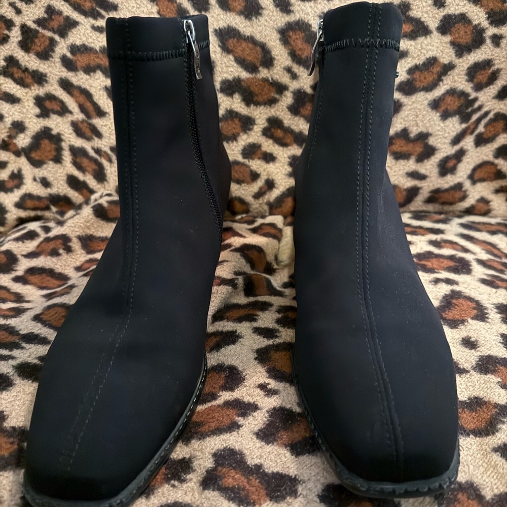 Black Ankle Boots with Zipper